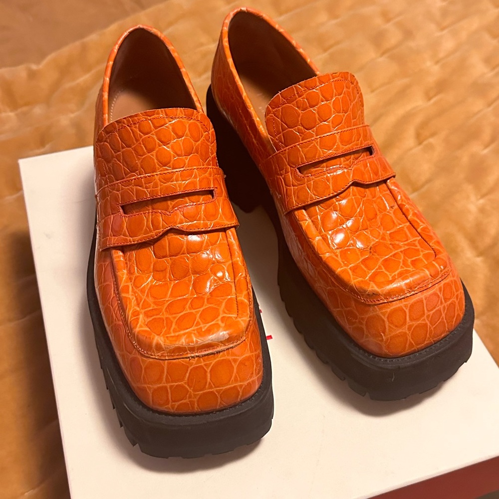 Marni croc loafer orange 39 great condition